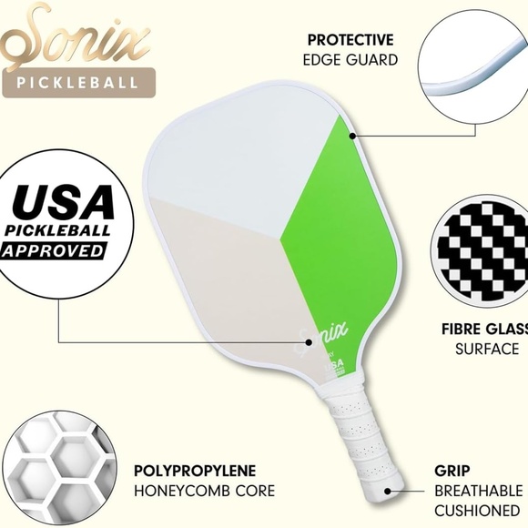 Sonix USAPA Approved Premium Pickleball Paddle Fiberglass all levels cute sport - Picture 10 of 15